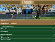 Tablet Screenshot of greenwoodathleticclub.com